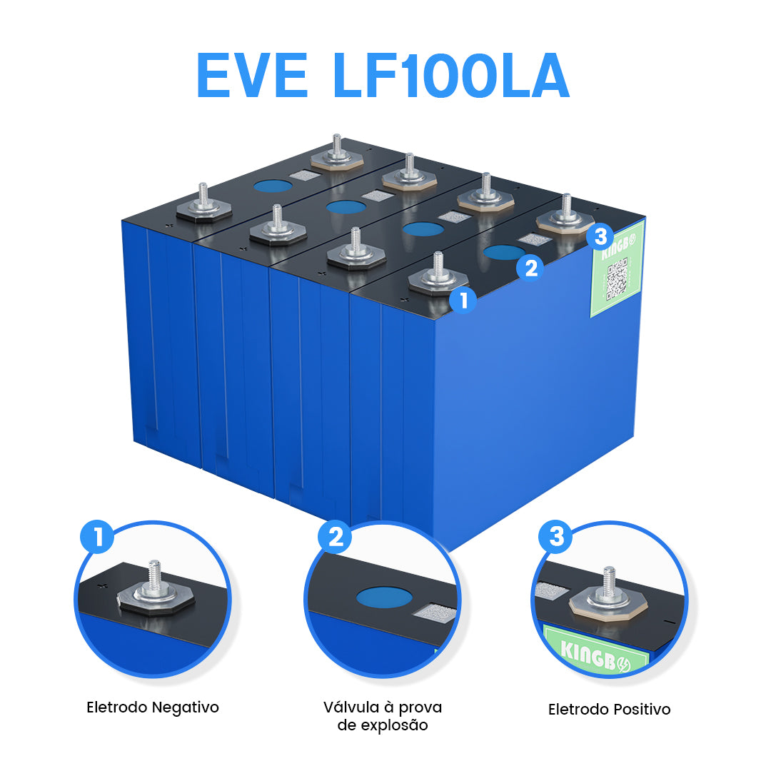 Bateria DIY 12V 100Ah 326.4Wh Lifepo4