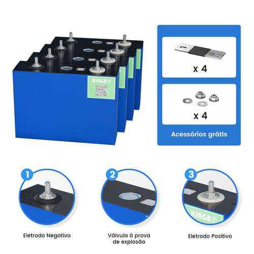Bateria DIY 12V 100Ah LiFePO4 kingbopower