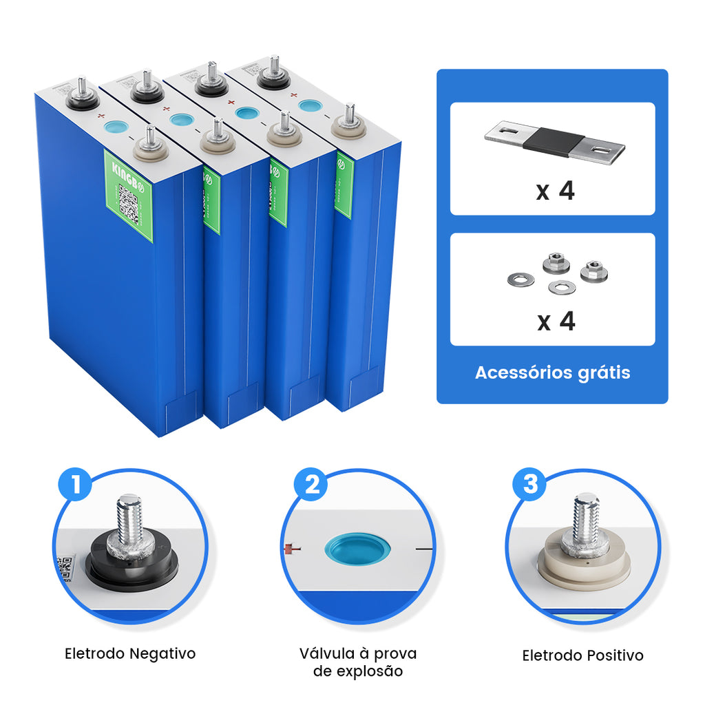 Bateria DIY 12V 105Ah LiFePO4 kingbopower
