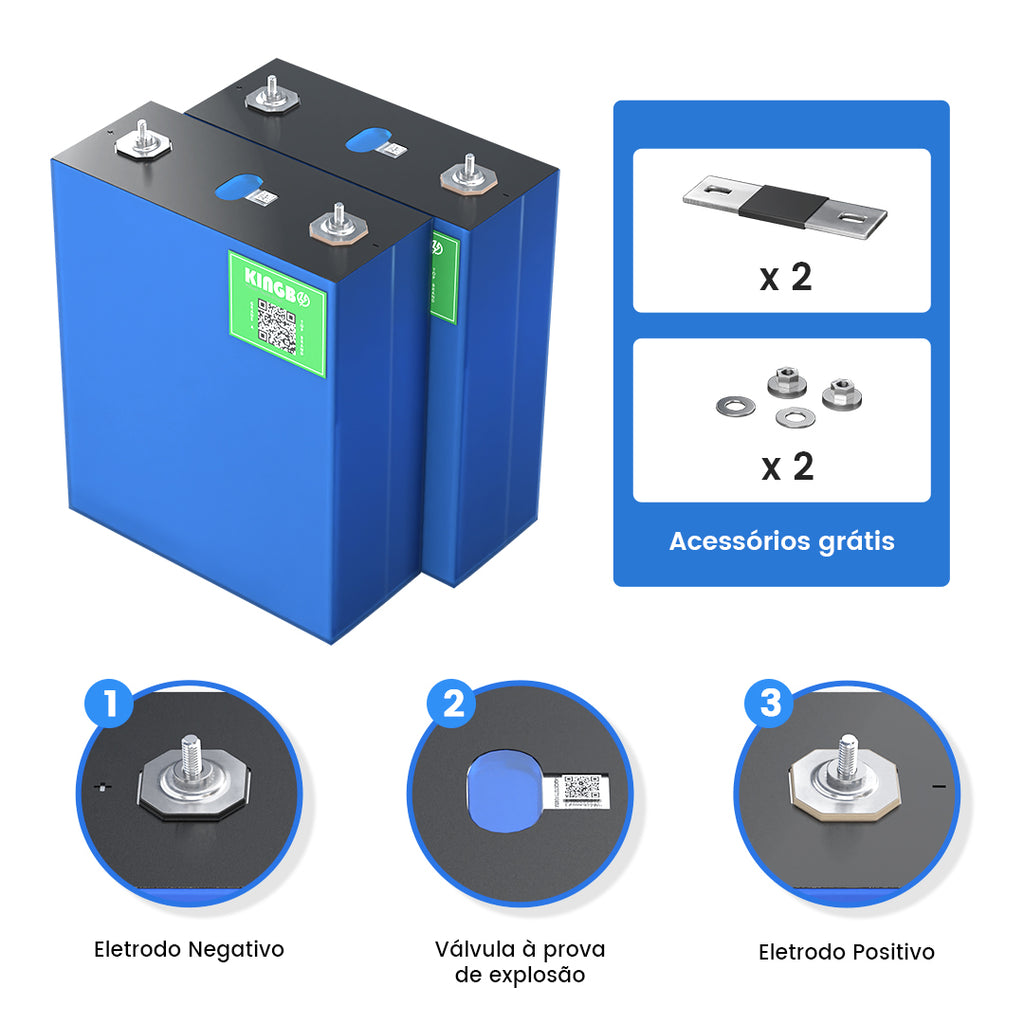Bateria DIY 12V 280Ah LiFePO4 kingbopower