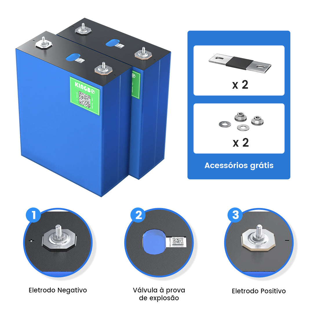Bateria DIY 12V 280Ah LiFePO4 kingbopower