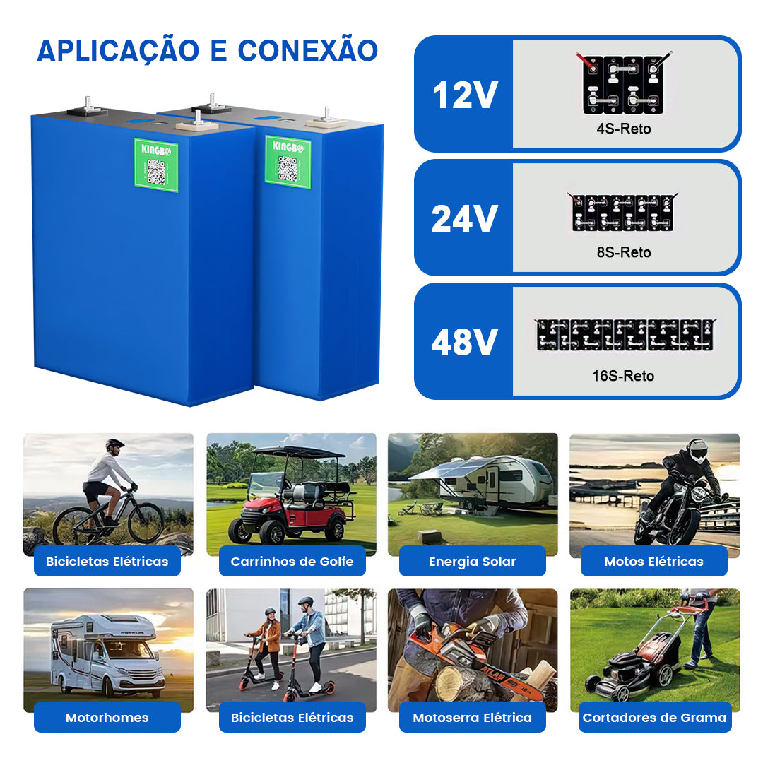 Bateria DIY 12V 280Ah LiFePO4 kingbopower