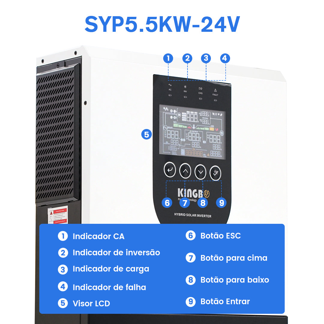 Inversor Solar 5.5KW 24V Lifepo4