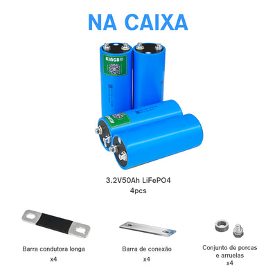 Bateria DIY 12.8V 50Ah 640Wh Lifepo4