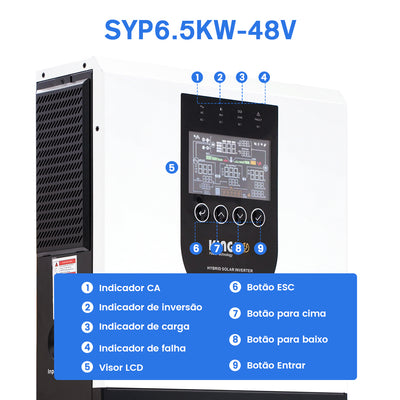 Inversor Solar 6.5KW 48V Lifepo4