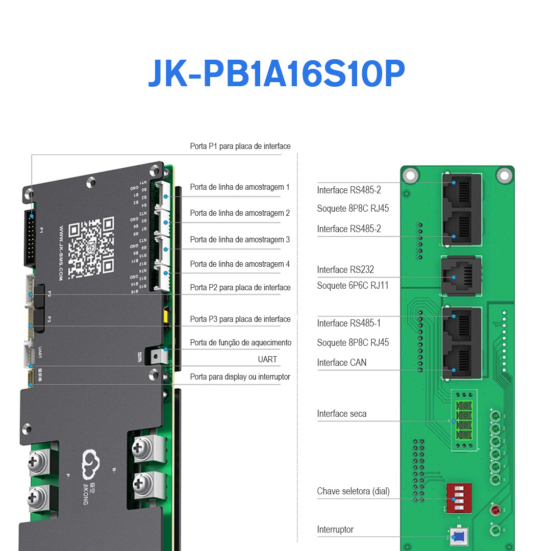 JK BMS B1A16S10P DIY Lifepo4