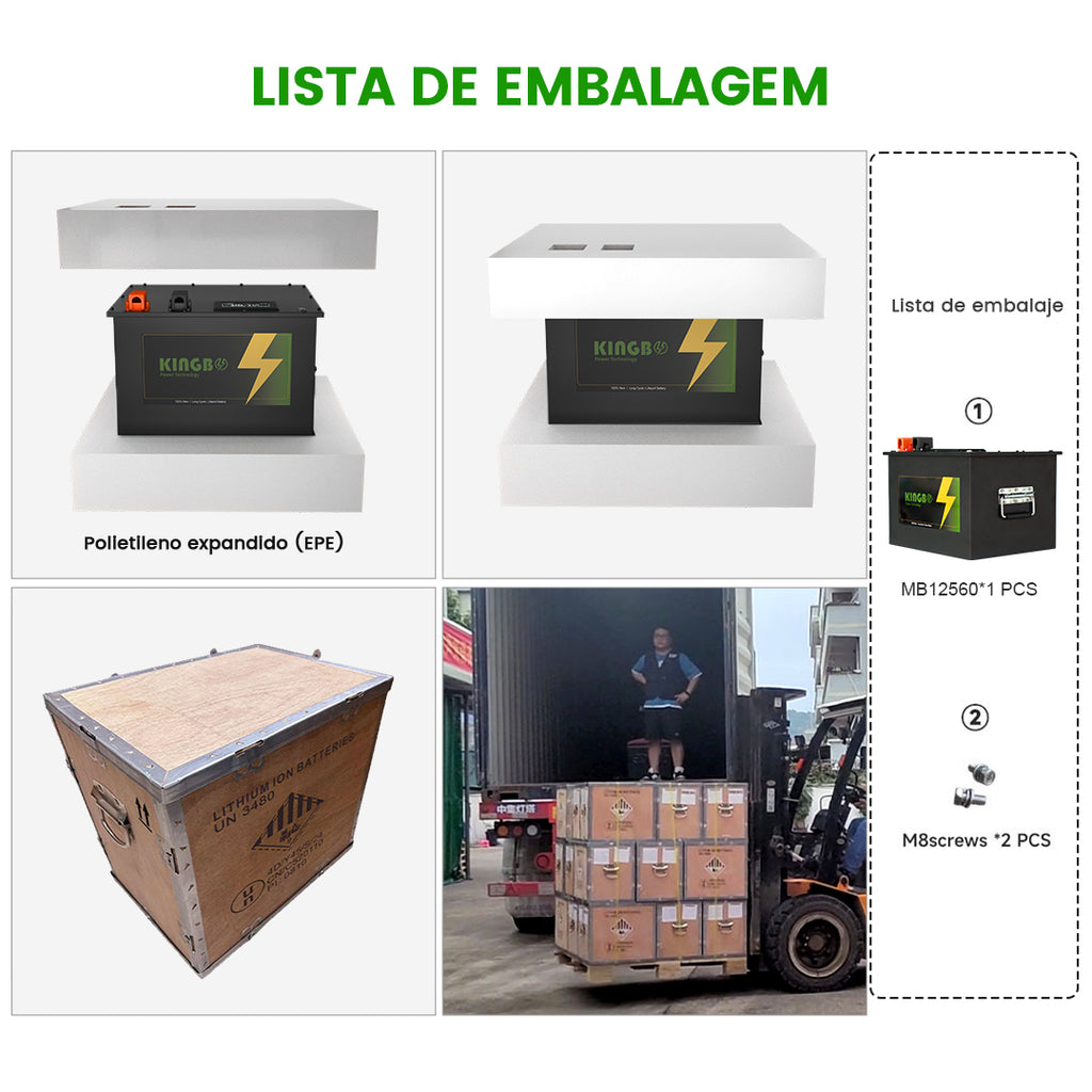Bateria DIY 12V 560Ah LiFePO4 kingbopower