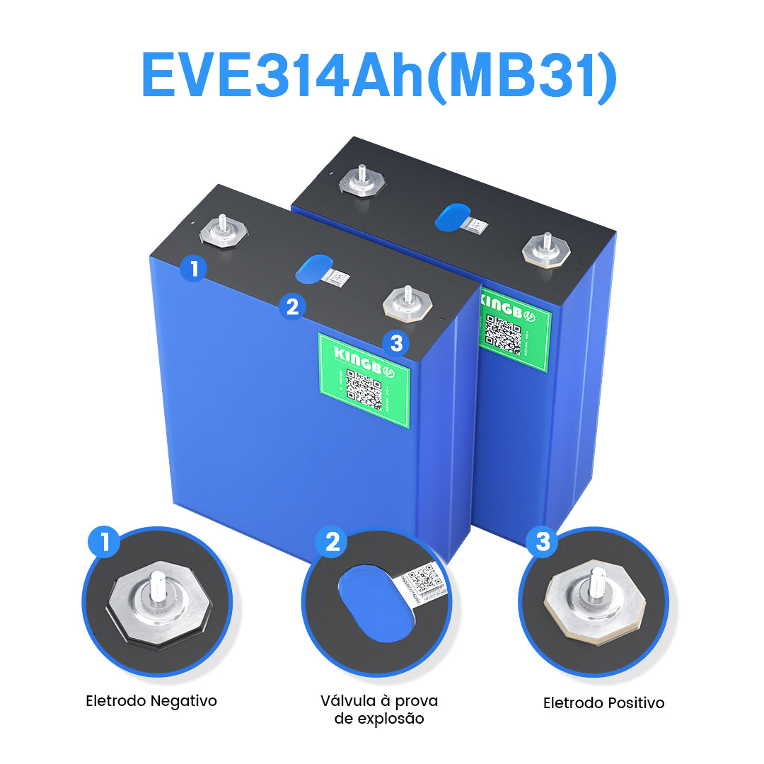 Bateria DIY 6.4V 314Ah 1004.8Wh Lifepo4