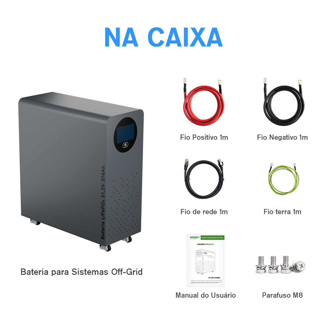 Bateria 51.2V 314Ah 16.1KWh Lifepo4