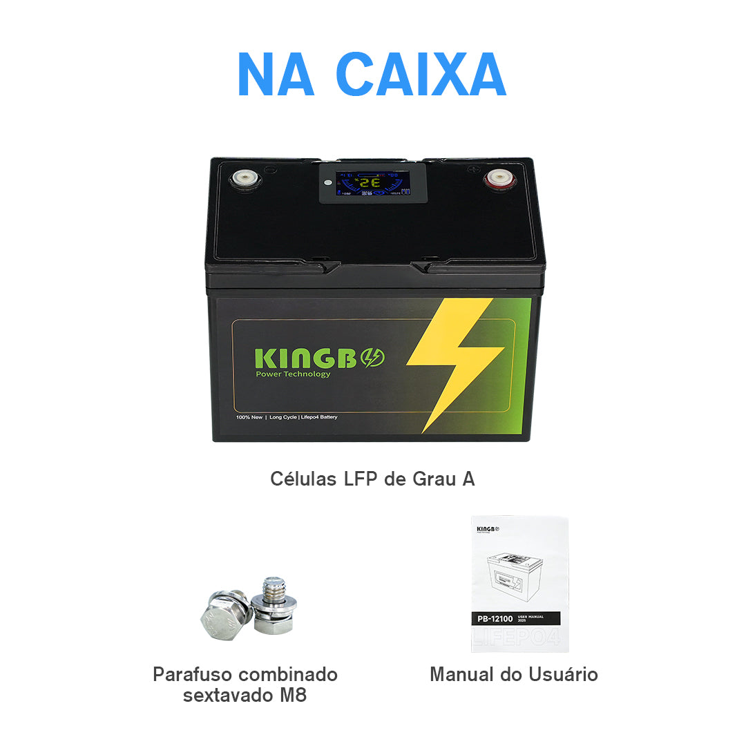 Bateria 12V 100Ah 1.28KWh Lifepo4